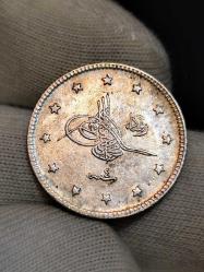 Sultan Reşat 1327/4 Gümüş 2 Kuruş Çil