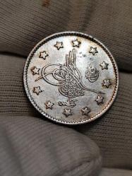 Sultan Abdülhamit 1293/23 Gümüş 2 Kuruş Nadir