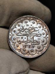 Sultan Reşat 1327/3 Gümüş 5 Kuruş Çil