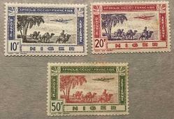 1942.KLASİK FRANSA SÖMÜRGE.NİJERYA 3 .PUL DAMGASIZ