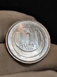 1939 Yılı Gümüş Ata 1 Lira Çil+