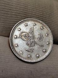 Sultan Abdülhamit 1293/33 Gümüş 2 Kuruş Çil