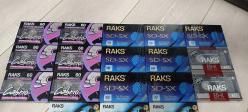 RAKS - 19 ADET SIFIR BOŞ KASETLER JELATİNDE KUSURSUZ...