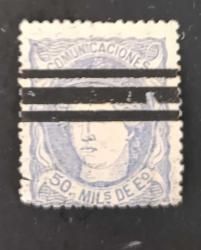 İspanya 1870 50m _ damgalı pul