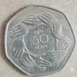İNGİLTERE  1973  50 PENCE   HATIRA Avrupa Ekonomik Topluluğuna Giriş