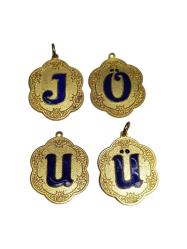 ALTIN KAPLAMA HARF KOLYE UCU LOTU