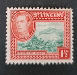 Karayip Denizi St. Vincent Adası- 1938_damgasız pul