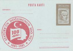 1981 KKTC ATATÜRK'ÜN DOĞUMUNUN 100.YILI ANTİYE