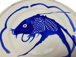 BALIK RESİMLİ EMAYE TABAK