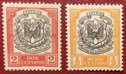 1912.KLASİK.ARMALAR.DOMINICA 2 PUL DAMGASIZ RESİMDEKİ ÜRÜN