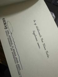 Osmanlı kapalı çarşı gravür temalı eski tebrik kartı