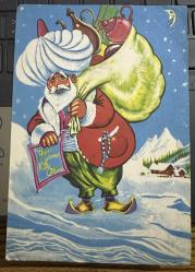 Nasrettin Hoca Temalı postadan geçmiş pullu çok  Eski Kartpostal