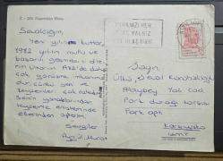 Nasrettin Hoca Temalı postadan geçmiş pullu çok  Eski Kartpostal