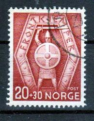 A.2265 1943 ÖN CEPHEDEKİ SAVAŞÇI  DAMGALI  NORVEÇ