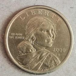AMERİKA  2000 D      1  DOLAR   Sacagawea Doları