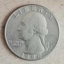 AMERİKA  1980 D     ÇEYREK  DOLAR    25  CENT