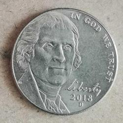 AMERİKA  2018  D     5  CENT