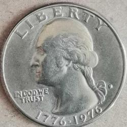 AMERİKA  1976 D    25 CENT  ÇEYREK DOLAR