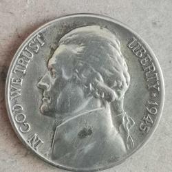 AMERİKA  1945 S   5  CENT  GÜMÜŞ  5  GRAM