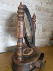 AHŞAP EL OYMA SEDEF KAKMA MAKYAJ AYNASI