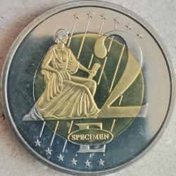 SETTEN ÇIKMA  SPECİMEN  İNGİLTERE   2003   2 EURO  ÇİL  FANTAZİ PARA