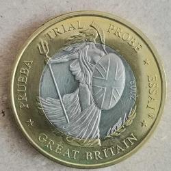 SETTEN ÇIKMA  SPECİMEN  İNGİLTERE   2005   1  EURO  ÇİL  FANTAZİ PARA