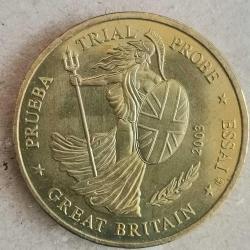 SETTEN ÇIKMA  SPECİMEN  İNGİLTERE   2005    50  EURO CENT   ÇİL  FANTAZİ PARA