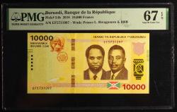 BURUNDİ 10.000 FRANK PMG SERTİFİKALI 67 EPQ