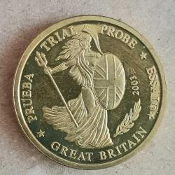 SETTEN ÇIKMA  SPECİMEN  İNGİLTERE   2005    10  EURO CENT   ÇİL  FANTAZİ PARA