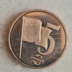 SETTEN ÇIKMA  SPECİMEN  İNGİLTERE   2003    5  EURO CENT   ÇİL  FANTAZİ PARA