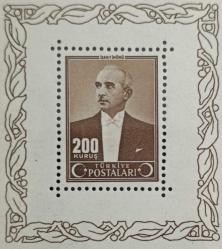 1943 YILI İSMET İNÖNÜ HATIRA BLOK PULU MNH