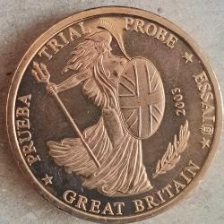 SETTEN ÇIKMA  SPECİMEN  İNGİLTERE   2005    2  EURO CENT   ÇİL  FANTAZİ PARA