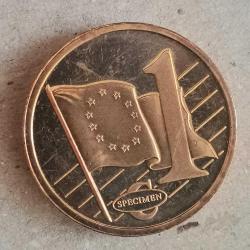 SETTEN ÇIKMA  SPECİMEN  İNGİLTERE   2003    1  EURO CENT   ÇİL  FANTAZİ PARA