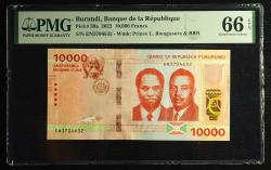 BURUNDİ 10.000 FRANK PMG SERTİFİKALI 66 EPQ