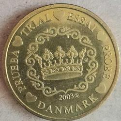 SETTEN ÇIKMA  SPECİMEN  DANİMARKA   2003     50  EURO CENT    ÇİL  FANTAZİ PARA