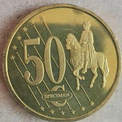 SETTEN ÇIKMA  SPECİMEN  DANİMARKA   2003     50  EURO CENT    ÇİL  FANTAZİ PARA