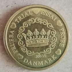 SETTEN ÇIKMA  SPECİMEN  DANİMARKA   2003     10  EURO CENT    ÇİL  FANTAZİ PARA