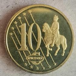 SETTEN ÇIKMA  SPECİMEN  DANİMARKA   2003     10  EURO CENT    ÇİL  FANTAZİ PARA