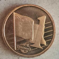 SETTEN ÇIKMA  SPECİMEN  DANİMARKA   2003     1  EURO CENT    ÇİL  FANTAZİ PARA