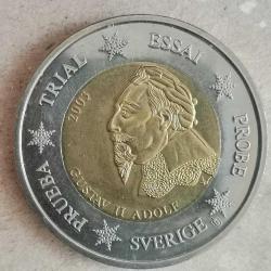 SETTEN ÇIKMA  SPECİMEN  İSVEÇ   2003     2  EURO     ÇİL  FANTAZİ PARA