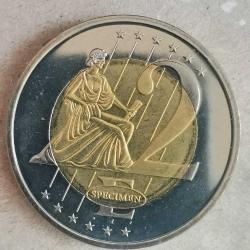 SETTEN ÇIKMA  SPECİMEN  İSVEÇ   2003     2  EURO     ÇİL  FANTAZİ PARA