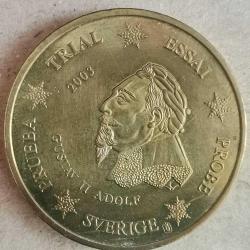 SETTEN ÇIKMA  SPECİMEN  İSVEÇ   2003     50  EURO  CENT    ÇİL  FANTAZİ PARA