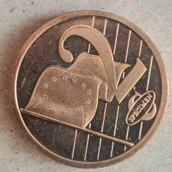 SETTEN ÇIKMA  SPECİMEN  İSVEÇ   2003    2  EURO  CENT    ÇİL  FANTAZİ PARA