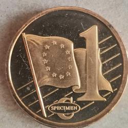 SETTEN ÇIKMA  SPECİMEN  İSVEÇ   2003    1  EURO  CENT    ÇİL  FANTAZİ PARA