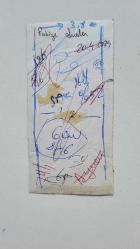 PAKİZE SUDA'NIN ORİJİNAL FOTOĞRAFI - 15 x 7,5 cm EBADINDA - PAKİZE SUDA, SAHNEDE ŞARKI OKURKEN ÇEKİLMİŞ BİR KARE