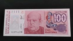 1985 YILI ARJANTİN  100  AUSTRALES  HİÇ KULLANILMAMIŞTIR.