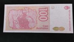 1985 YILI ARJANTİN  100  AUSTRALES  HİÇ KULLANILMAMIŞTIR.