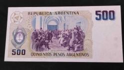 1984 YILI ARJANTİN  500  PESO A SERİSİ   HİÇ KULLANILMAMIŞTIR.