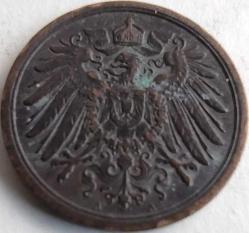 Almanya 1912 A 2 Pfennig Alman İmparatorluğu Bakır Madeni Para