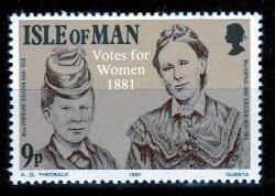 A.2256 1981  KADINLARA SEÇME HAKKININ VERİLİŞİNİN 100.YILI SOPHIA JANE GOULDEN MNH MAN ADASI